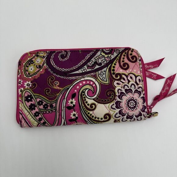 Vera Bradley Bowler Bag + Wallet Very Berry Paisley Retired Floral Pattern Pink - Picture 10 of 13